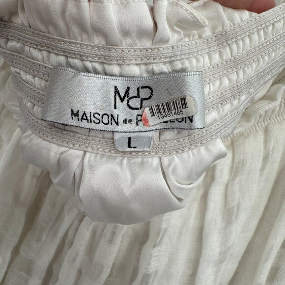 Maison de Papillon Autumn Linen Blend Sleeveless Maxi Dress size L Large Frm RTR - Picture 3 of 6